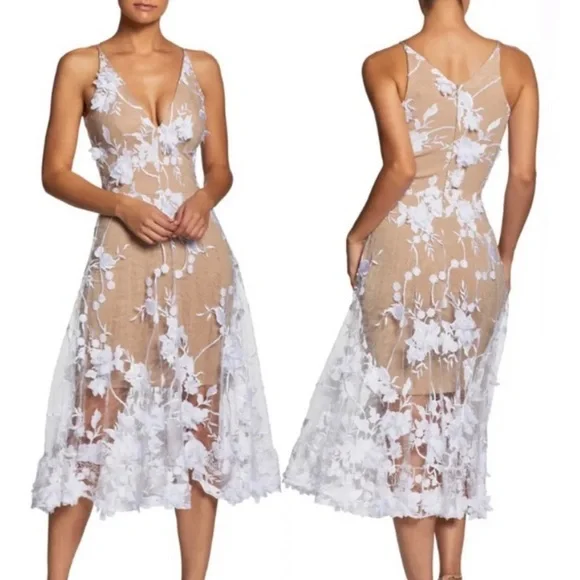 Dress The Population Audrey Dress - White - XL